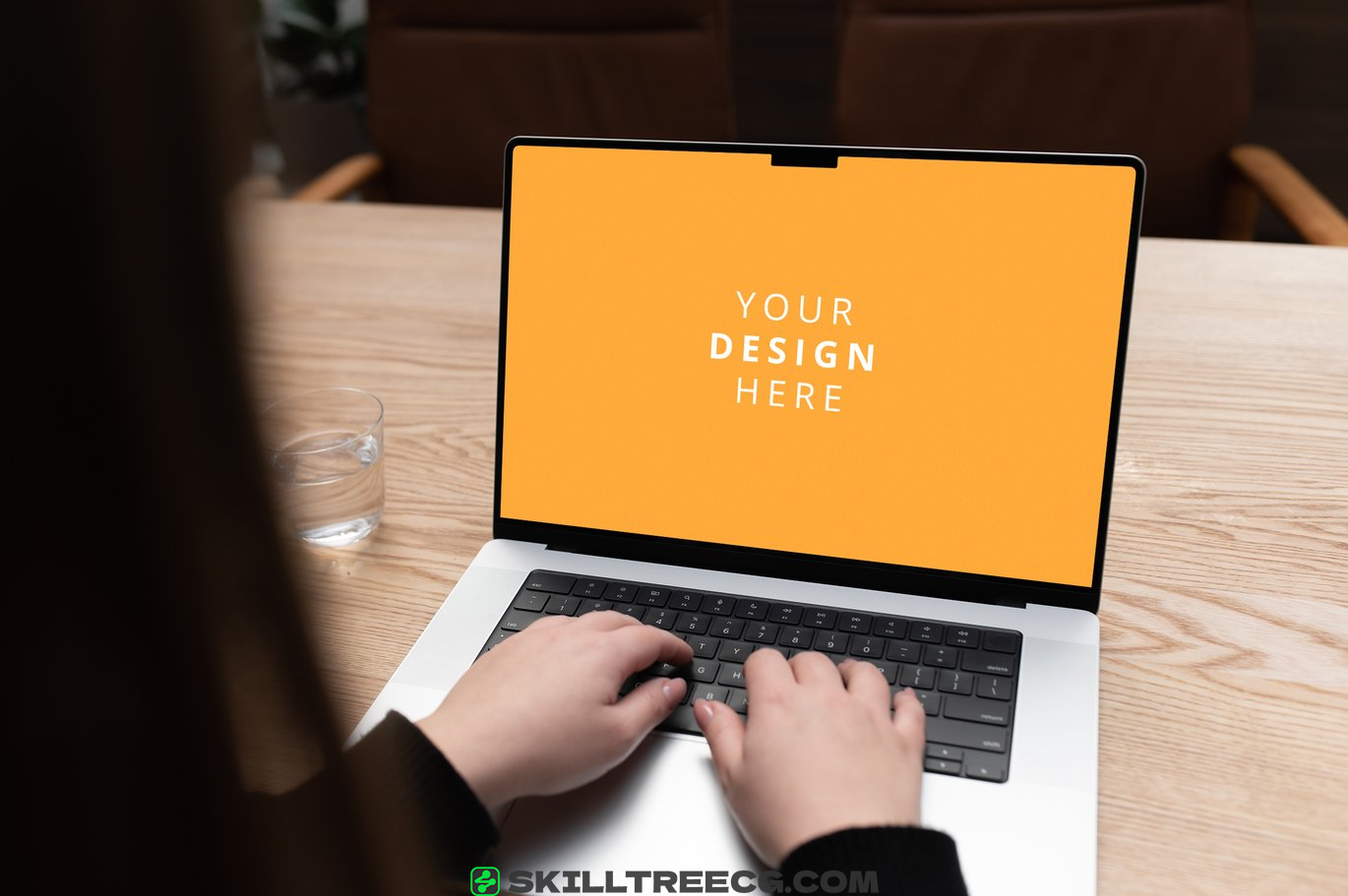 图片[2]-POV Person Working on MacBook Screen Mockup（295711）-技能树